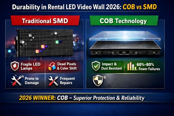 Rental LED Video Wall 2026 COB vs SMD 4
