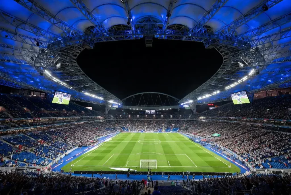 2026 World Cup stadium LED video wall during live match