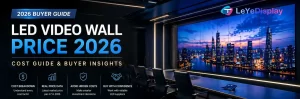 LED video wall price 2026 guide showing conference room LED display installation