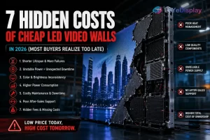 cheap LED wall problems including downtime maintenance costs and reliability risks in 2026