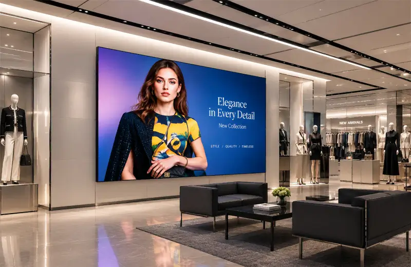 slim led display retail showroom