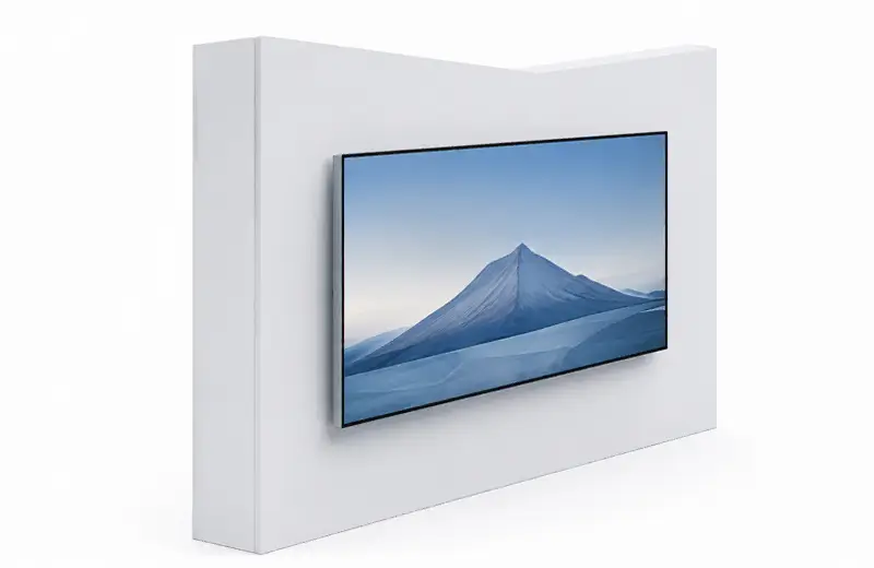 TQC slim LED display integrated into the wall