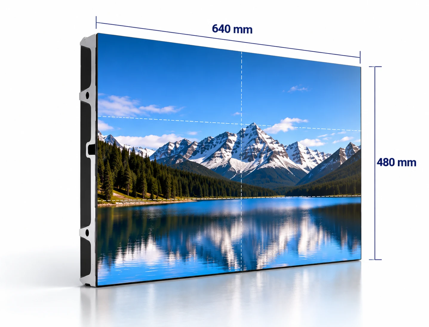 640x480 Universal COB LED Display cabinet with 2x3 module layout
