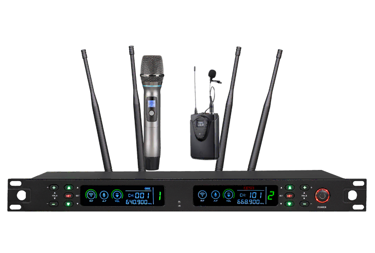 LY-SU202H handheld and lavalier wireless microphone system