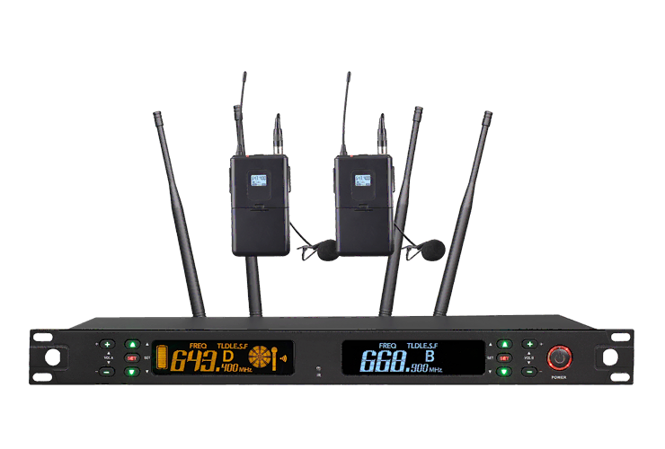 LY-SU202L dual lavalier wireless microphone system