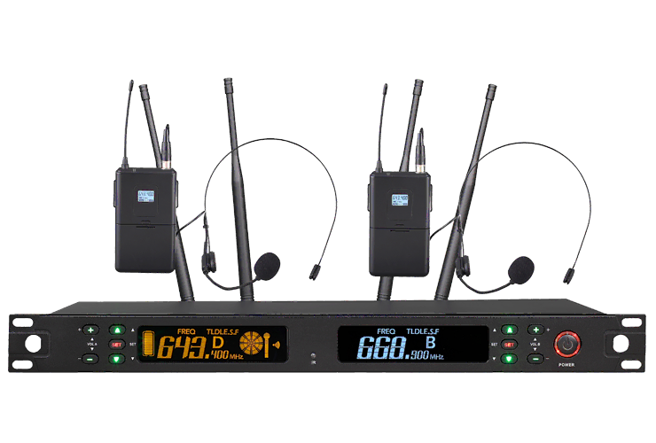LY-SU202T dual headset wireless microphone system
