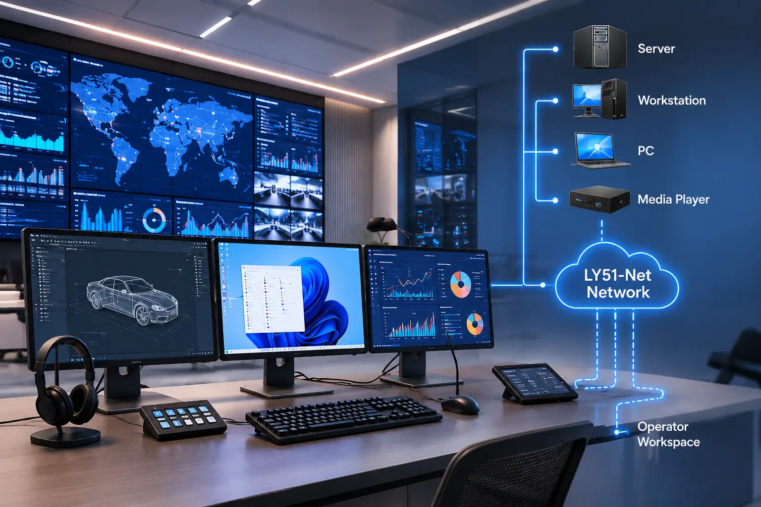 LY51 AV over IP KVM collaboration system