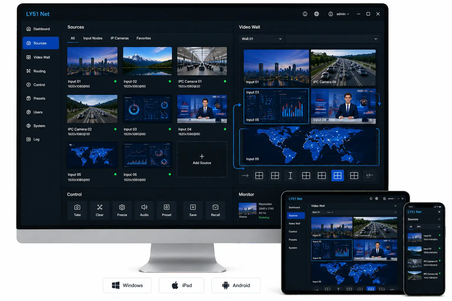 LY51 AV over IP visual management platform