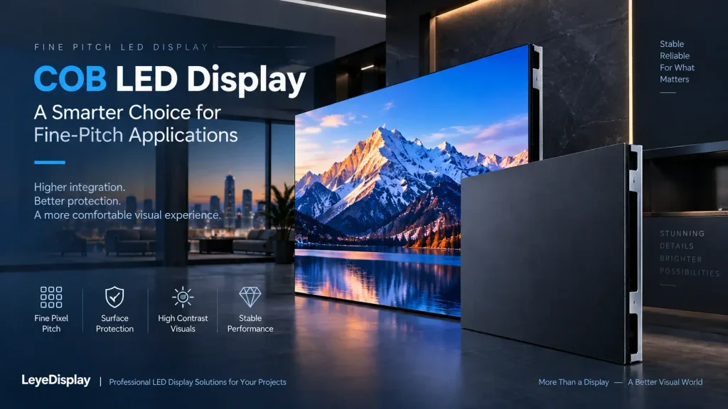 COB LED display for fine pitch applications