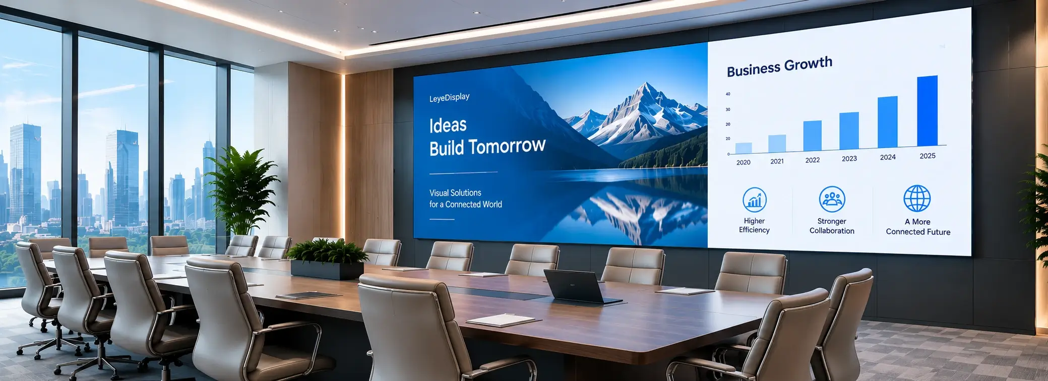 fine pitch cob led display meeting room application