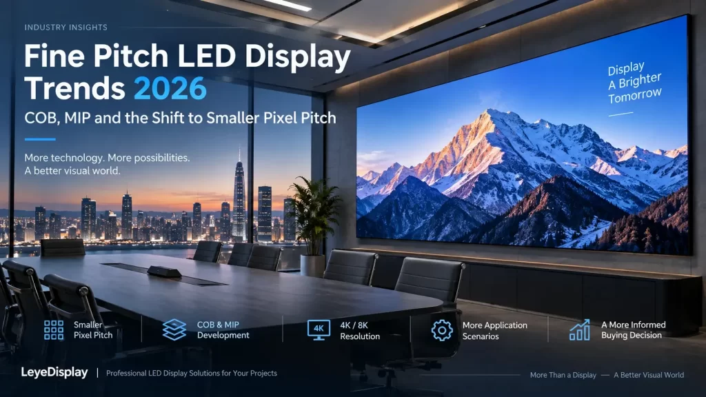 Fine pitch LED display trends 2026