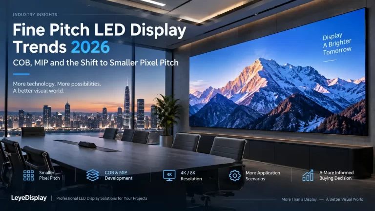 Fine Pitch LED Display Trends 2026: COB, MIP and the Shift to Smaller Pixel Pitch