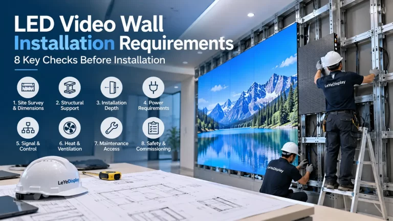 LED Video Wall Installation Requirements: 8 Things to Check Before Installation